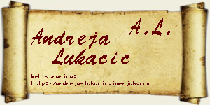 Andreja Lukačić vizit kartica